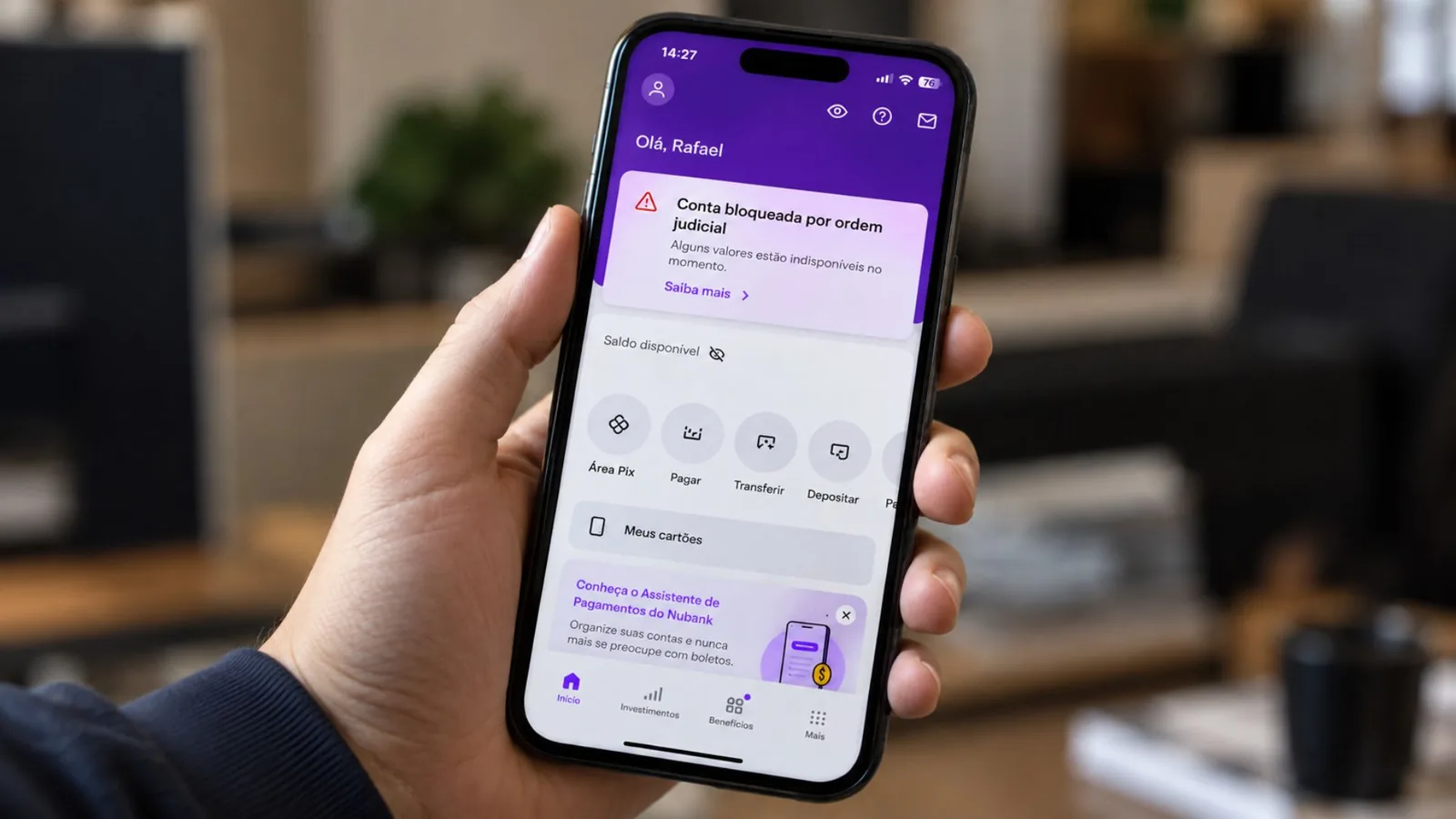 Justiça autoriza Nubank, Itaú, Caixa e BB a bloquear contas de clientes com dívidas