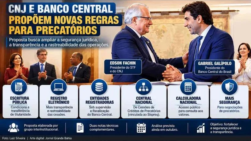 CNJ e Banco Central propõem novas regras para dar mais segurança à negociação de precatórios