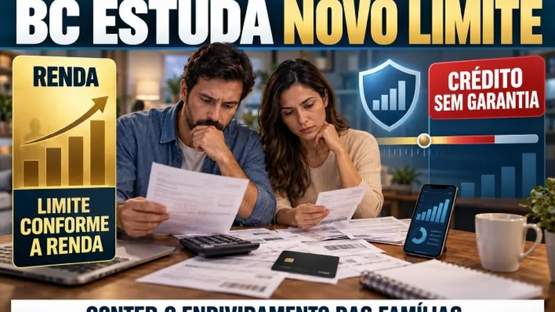 BC estuda limitar crédito sem garantia conforme renda para conter endividamento das famílias