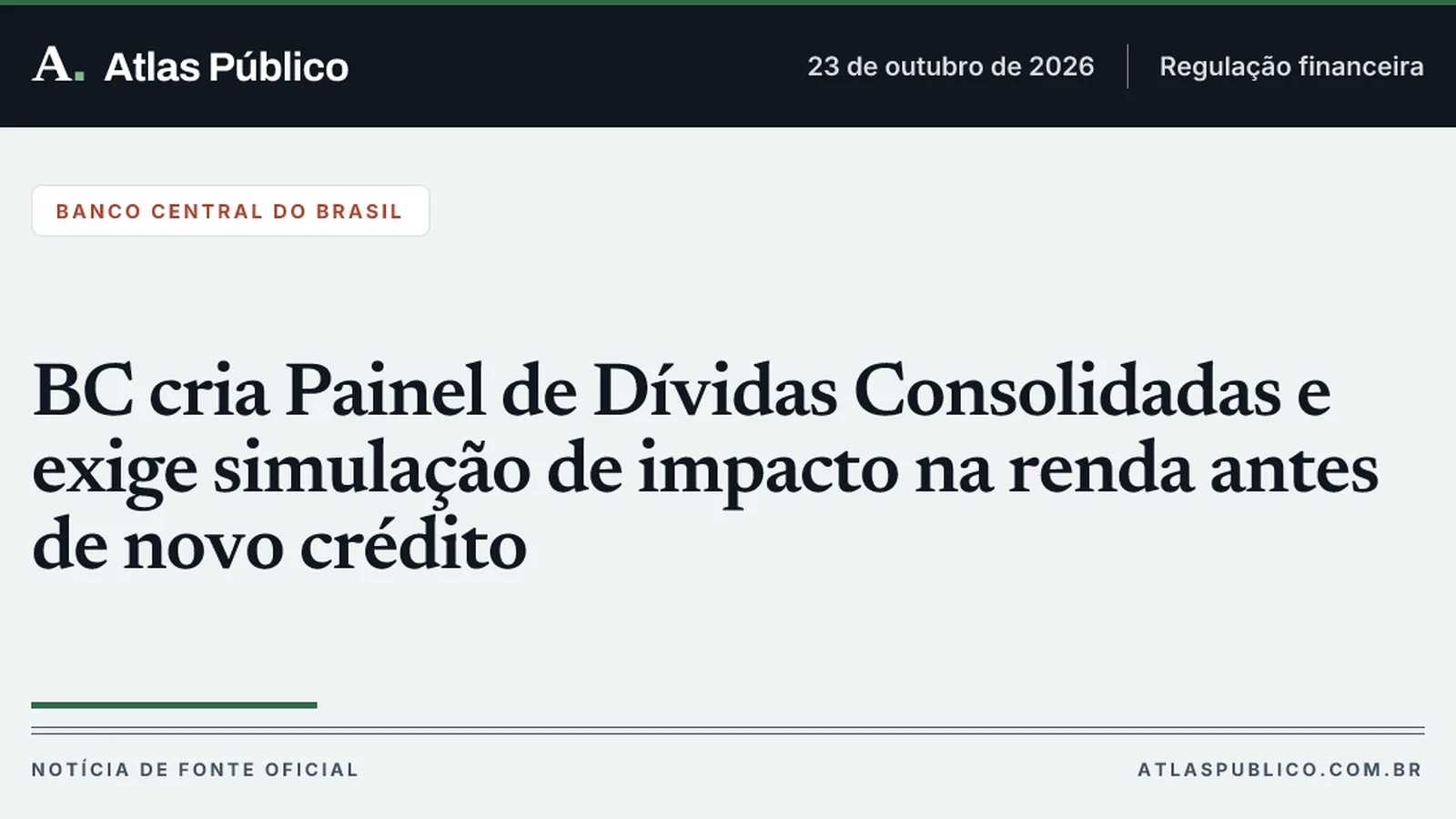 BC cria Painel de Dívidas Consolidadas e exige simulação de impacto na renda antes de novo crédito