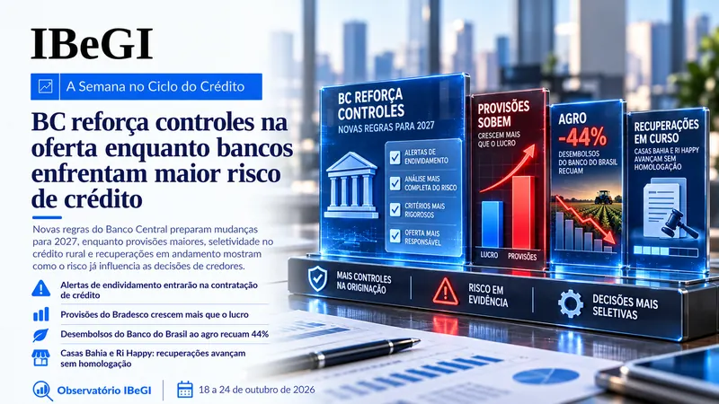 BC reforça controles na oferta enquanto bancos enfrentam maior risco de crédito
