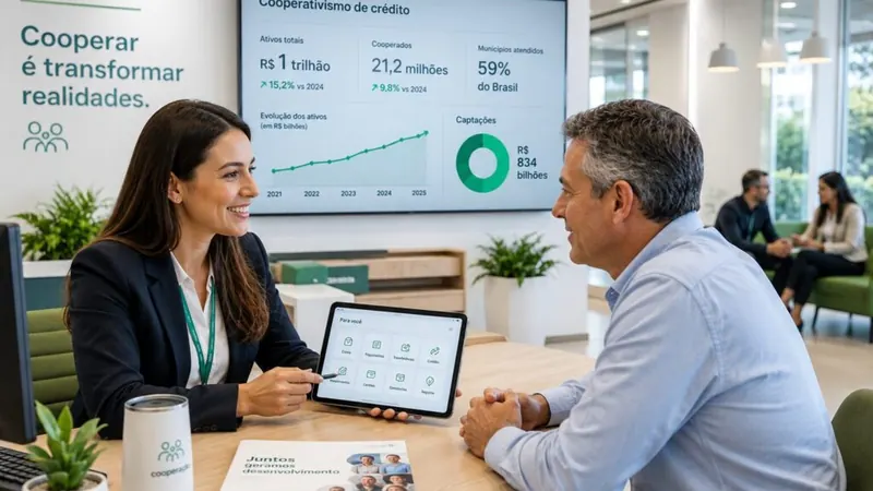 Cooperativas de crédito superam R$ 1 trilhão em ativos